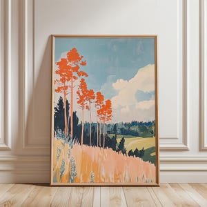 Bäume Wandkunst, Herbst Bäume Malerei, Herbst Bäume Wandkunst, Bauernhaus Wand Kunst, Land Dekor Herbst, Sofortiger Download Kunstwerk