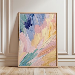 Colorful Wall Art Printable, Abstract Contemporary Bright Wall Art Prints, Modern Abstract Digital Painting, Abstract Digital Download Art