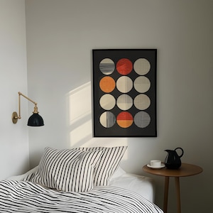 Bauhaus Art Print, Modern Geometric Wall Art, Minimalist Retro Wall Art, Bauhaus Exhibition Poster, Mid Century, Digital Download