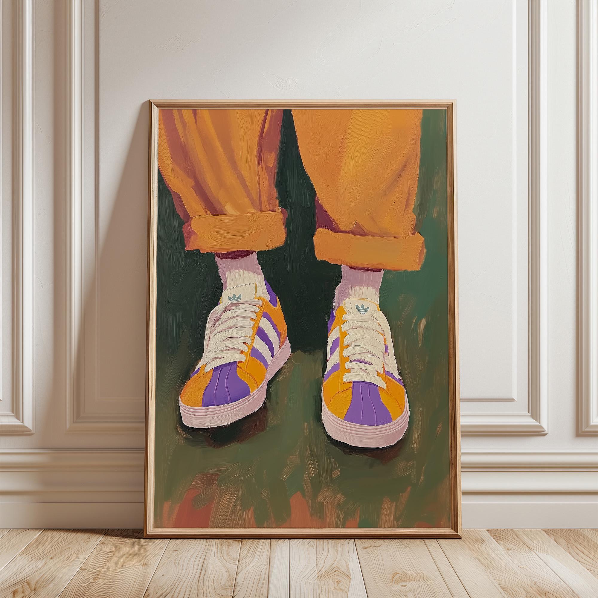 adidas gazelle silver green womens Sneakers Wpap Pop Art by azlan xavier