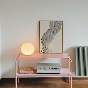 Black and White Swirls Bauhaus Print: Mid-Century Modern Wall Art (Digital Download)