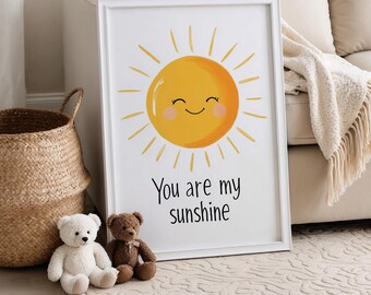 You Are My Sunshine Print: Boho Nursery Decor (Digital Download)