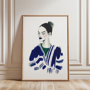 Abstrakte Frau, großer Wanddruck, zeitgenössisches Kunstwerk, minimalistische Druckwandkunst, Wohnzimmerdekor, Druck digitaler Download