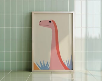 Dino Nursery Print: Minimalist Dinosaur Wall Decor (Digital Download)
