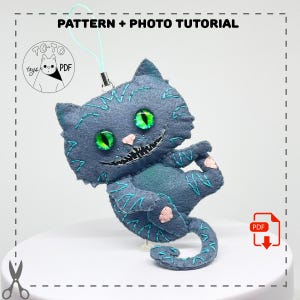 Wonderful cat felt pattern. Gift for reader, cartoon cosplay, home decor tutorial