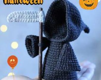 Grim Reaper Crochet pattern. Halloween pattern scary toy simple crochet pattern
