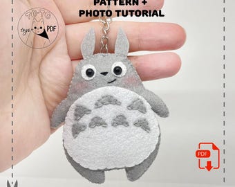 Big forest spirit. Forest fluff friend. Shadow in the woods. Felt doll pattern
