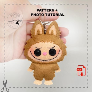Fantasy monster art toy. Cute felt elf pattern. Easy pattern, for gift