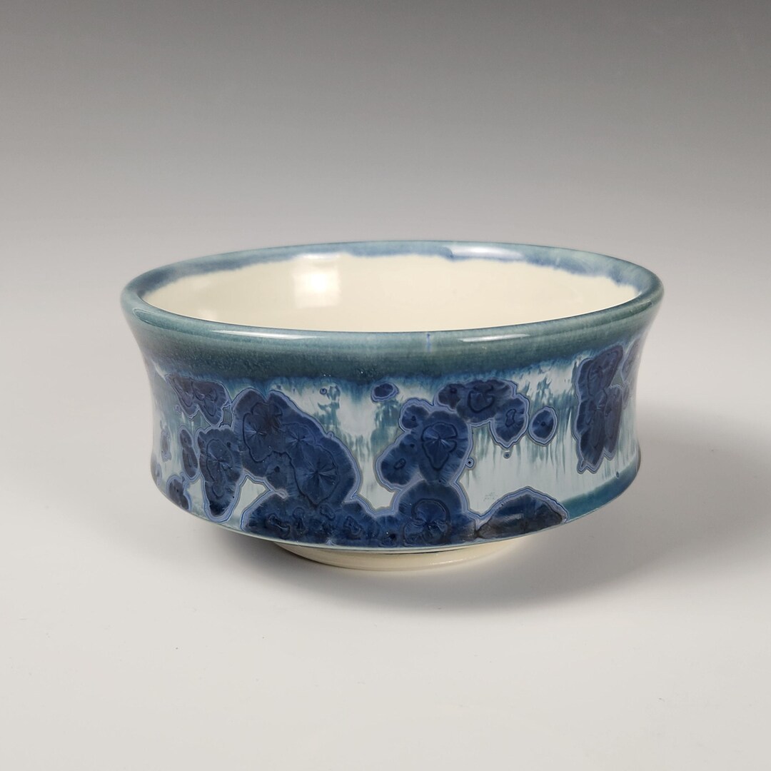 Bowl With Crystalline Glaze, Wheel Thrown, Handmade Pottery - Etsy