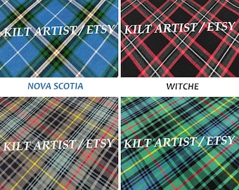 Tela escocesa de tartán premium - Running Yards - 16 oz de peso, 52 pulgadas de ancho - Más de 100 colores de tartán - Tela de tartán casera