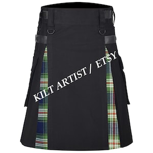 Scottish Todd Tartan Utility Hybrid-Kilt  | Cargo Pockets Kilt  For Men | Made to Order | Premium Highlander Sport Kilt