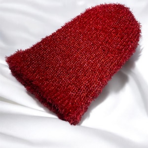 Soft Fuzzy Knit Beanie, Warm Fluffy Winter Hat, Handmade Red Beanie,Cozy Unisex Cap, Stylish Handmade Gift for Women Men,Plush Cozy Knit Hat