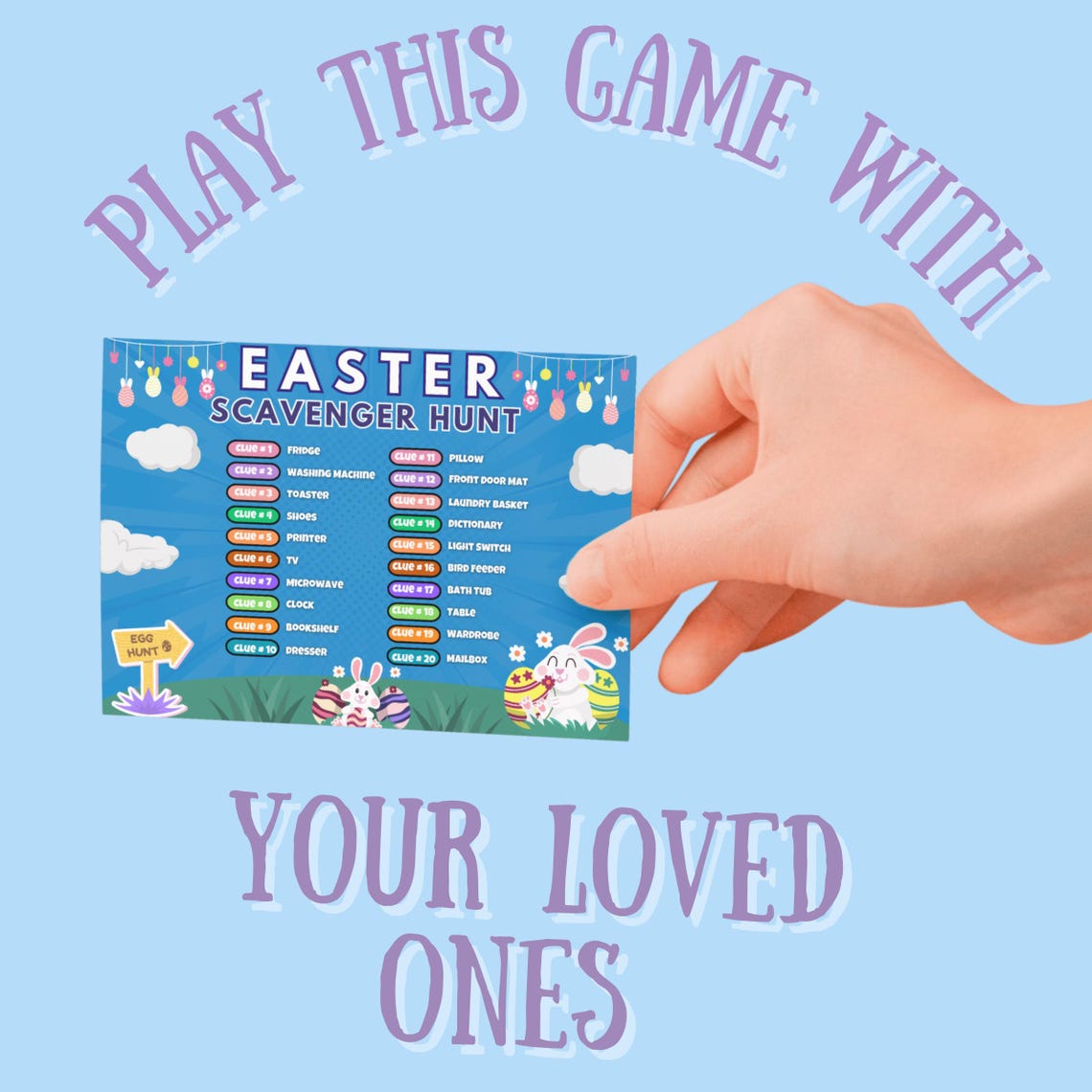 Easter Indoor Scavenger Hunt for Kids | Fun Easter Treasure Hunt Game ...