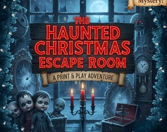 Christmas Escape Room Printable Game | Creepy Holiday Puzzle Night | Horror Xmas Party Activity | Instant Download Mystery Kit