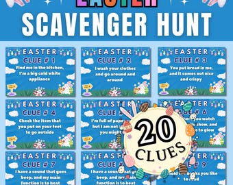 Easter Indoor Scavenger Hunt for Kids | Fun Easter Treasure Hunt Game | Printable Egg Hunt Clues | Easter Activity for Kids & Families