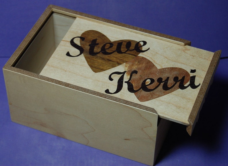 Custom Hand Cut Wooden Jigsaw Puzzle Wedding Gift in Wooden Box made from your chosen image image 3