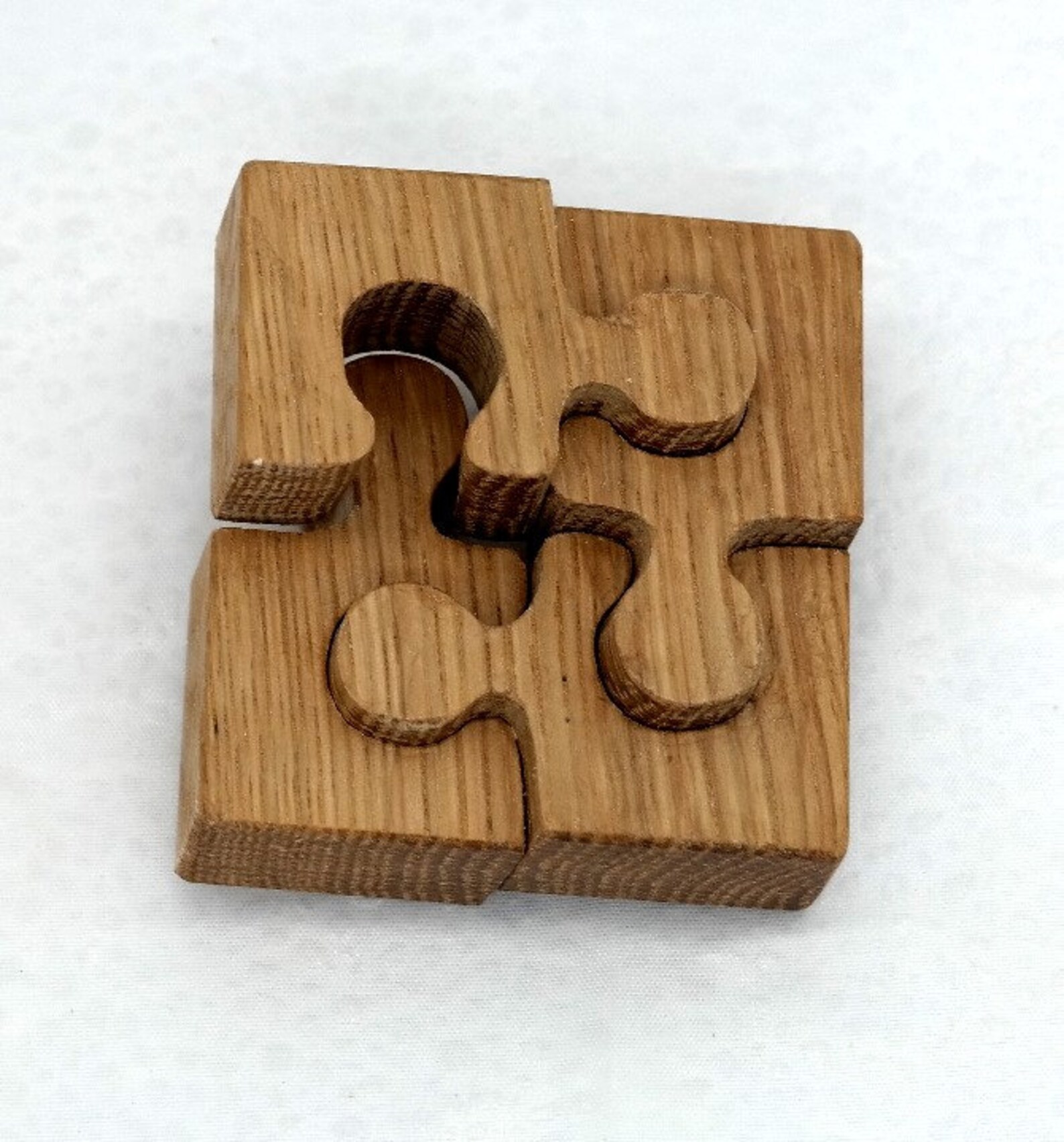 New Handmade Solid Oak 4piece Trick Jigsaw Puzzle FREE US SHIPPING Etsy