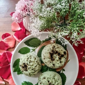 Cucumber Lime Flower Soap, Handmade