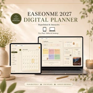 2027 Digital Planner | Web App Journal for Desktop, Tablet & iPad