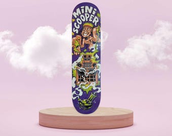 Rasta Skateboard with Bongo Genie and Dream MiniScooper – Unique Rasta Style Skateboard
