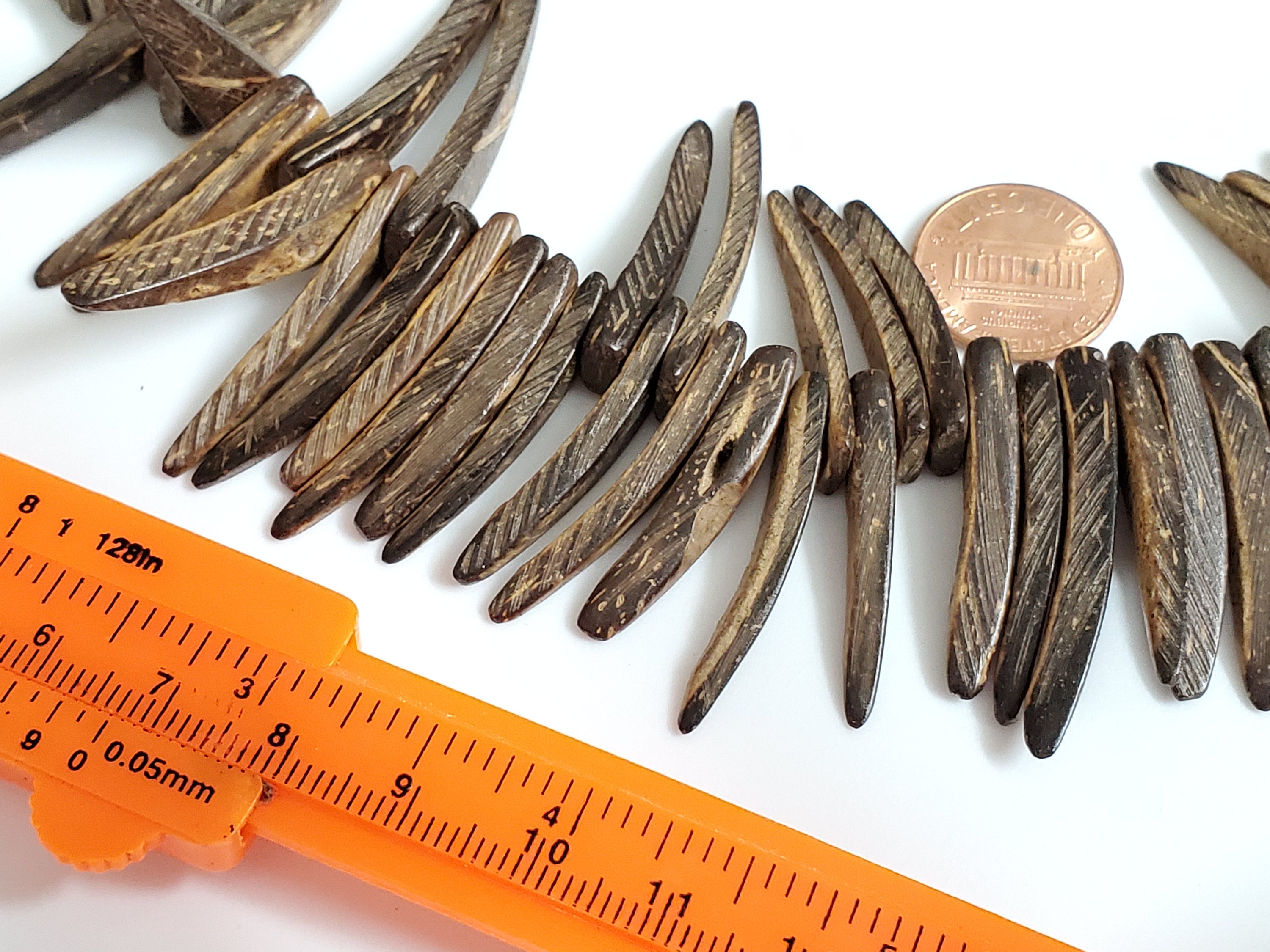 1 Full Strand Natural Coconut Sticks Full Strand 15 Inches Etsy