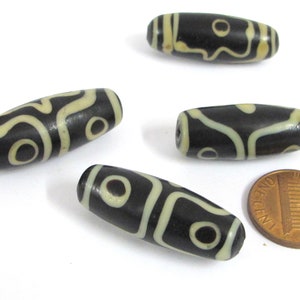 1 Bead - Tibetan agate  dzi bead from Nepal - agate gemstone dzi bead - GM003K