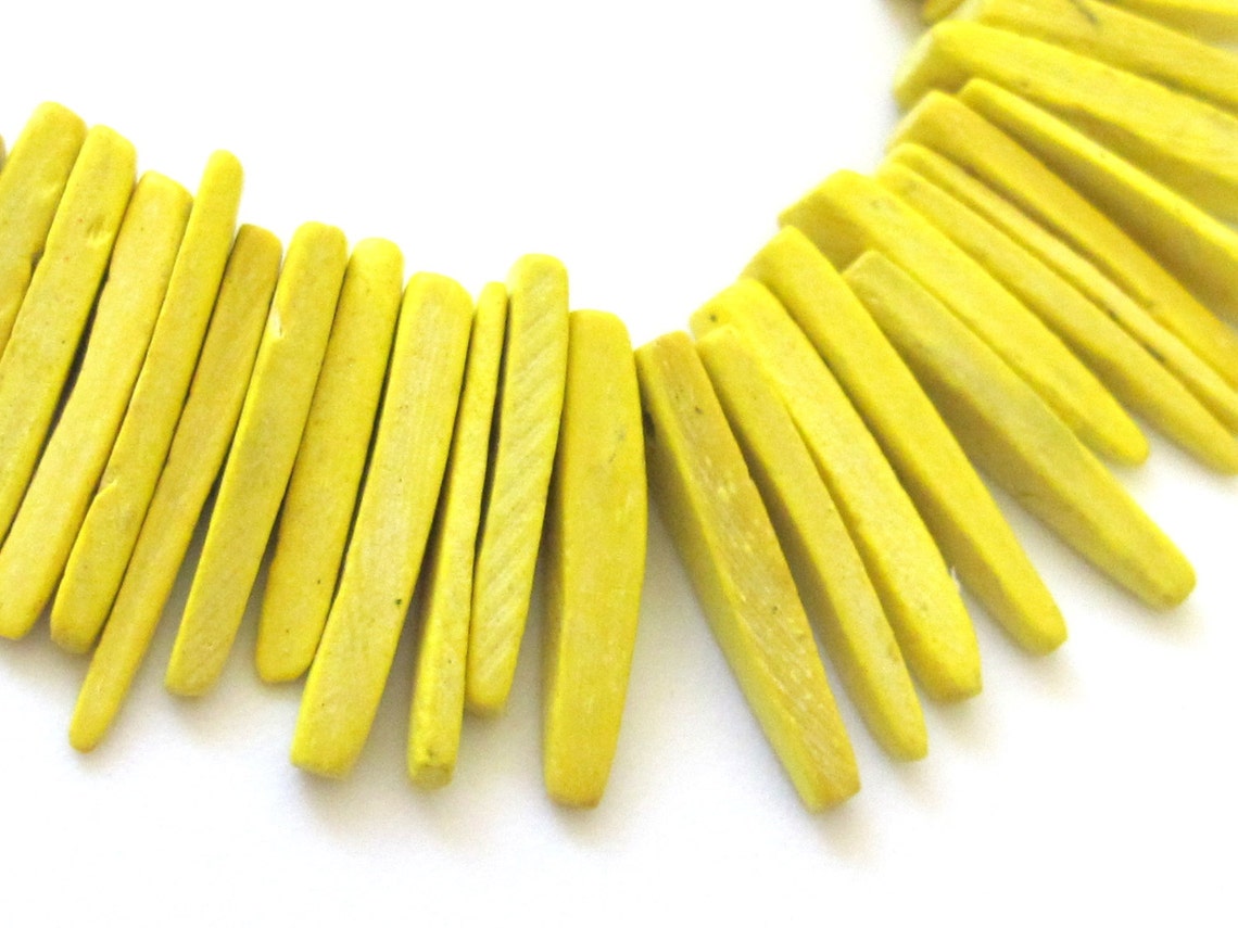 Natural Coconut Sticks 25 Sticks NB002 Yellow Etsy