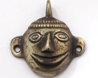 Tribal naga headhunter Brass pendant from Nepal - PM189