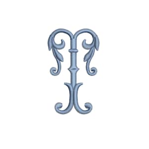 MACHINE EMBROIDERY DESIGN - Letter T, vintage letter embroidery design, victorian style embroidery monogram Digitized  alphabet 4x4 7x5