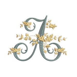 MACHINE EMBROIDERY DESIGN - Victorian Letter A embroidery, Victorian alphabet embroidery, Antique alphabet embroidery, Monogram embroidery