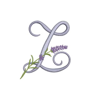 MASCHINE EMBROIDERY DESIGN - Lavendel Alphabet, Buchstabe Z Stickdatei für Ostern, Provence Stil