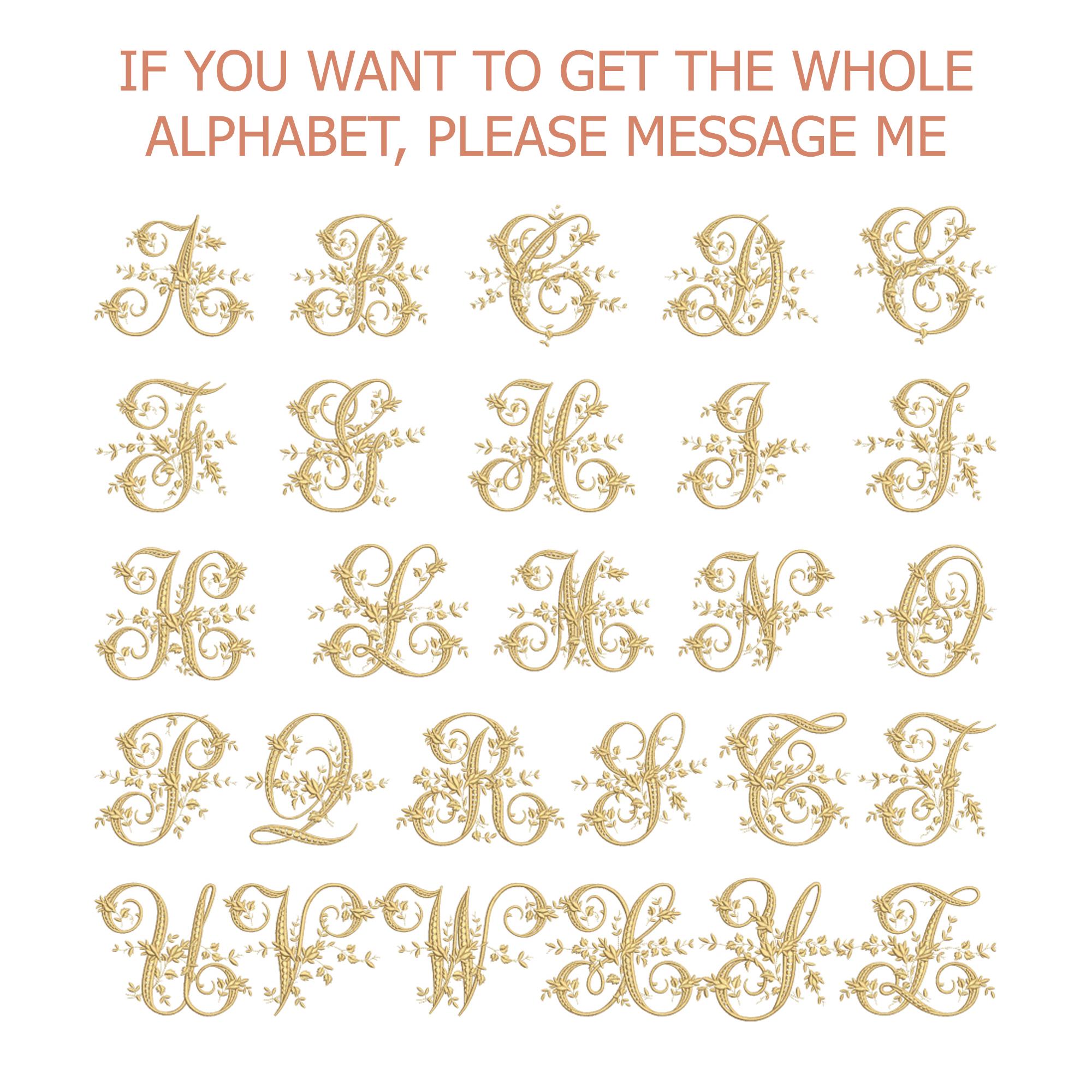 Machine Monogram Letter N Machine Embroidery Design Capital Letter N From Digitized Victorian ...