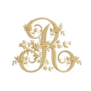Machine embroidery design Capital letter R from Digitized Victorian alphabet style 4x4 7x5 Monogram jef pes hus sew exp pcs dst vp3 xxx