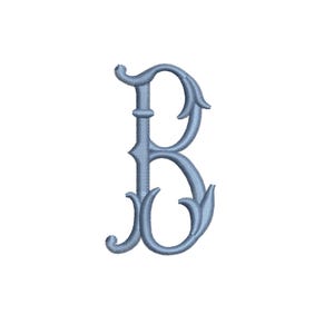 MACHINE EMBROIDERY DESIGN - Letter B, vintage letter embroidery design, victorian style embroidery monogram Digitized  alphabet 4x4 7x5