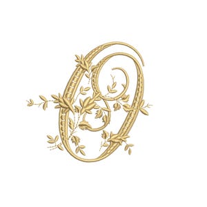 Machine embroidery design Capital letter O from Digitized Victorian alphabet style 4x4 7x5 Monogram jef pes hus sew exp pcs dst vp3 xxx