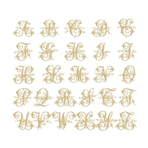 MACHINE EMBROIDERY Design Victorian Letter Embroidery Full set Alphabet embroidery Antique Monogram jef pes hus sew exp pcs dst vp3 xxx