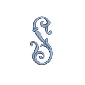MACHINE EMBROIDERY DESIGN - Letter S, vintage letter embroidery design, victorian style embroidery monogram Digitized  alphabet 4x4 7x5