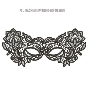 Lace Mask for adult – ITH Machine Embroidery Design JEF FORMAT