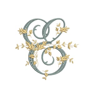 MACHINE EMBROIDERY DESIGN - Victorian Letter E embroidery, Victorian alphabet embroidery, Antique alphabet embroidery, Monogram embroidery