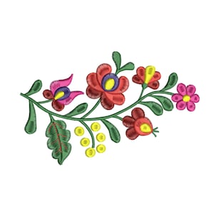 MACHINE EMBROIDERY DESIGN - Hungarian flowers, collar embroidery design, Floral ornament, hungarian folk art Kalocsa 4x4 7x5