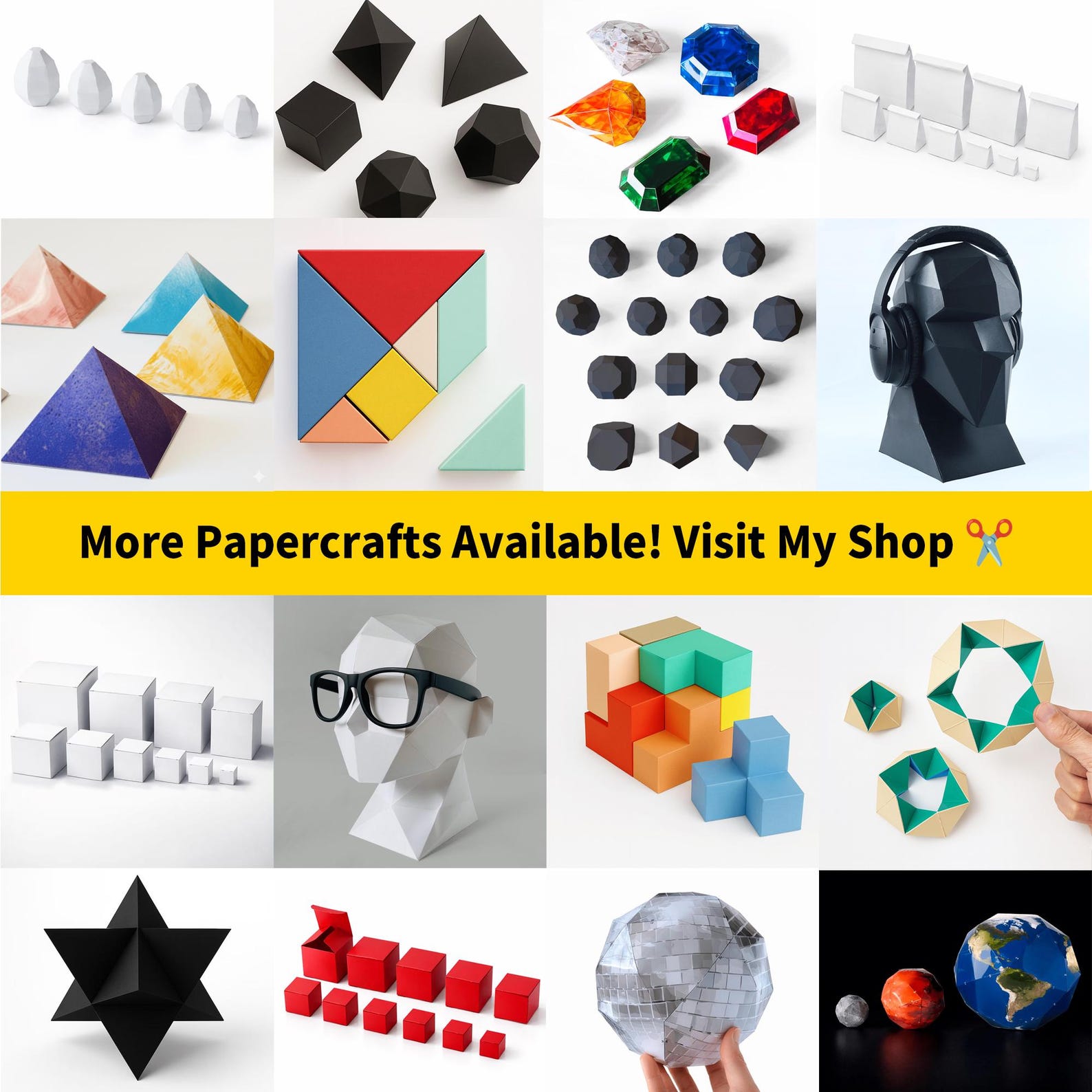 7-piece Polycube Puzzle Template | DIY Paper Craft Kit (PDF Download ...