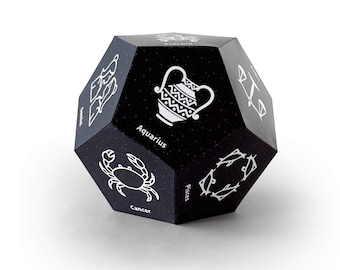 Zodiac Dodecahedron Papercraft Template | DIY Astrology Model (PDF)