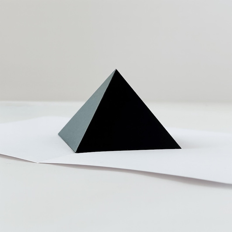 Pyramid Pop-up Card Template, Printable 3D Greeting Card PDF, Minimal ...