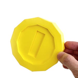DIY Mario Coin Paper Craft Template | 3D Paper Game Coin | PDF Pattern | Nintendo Inspired Desk Decor | Digital Download
