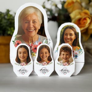 Personalized Matryoshka Family Photo Craft | Mother's Day Gift (PDF)