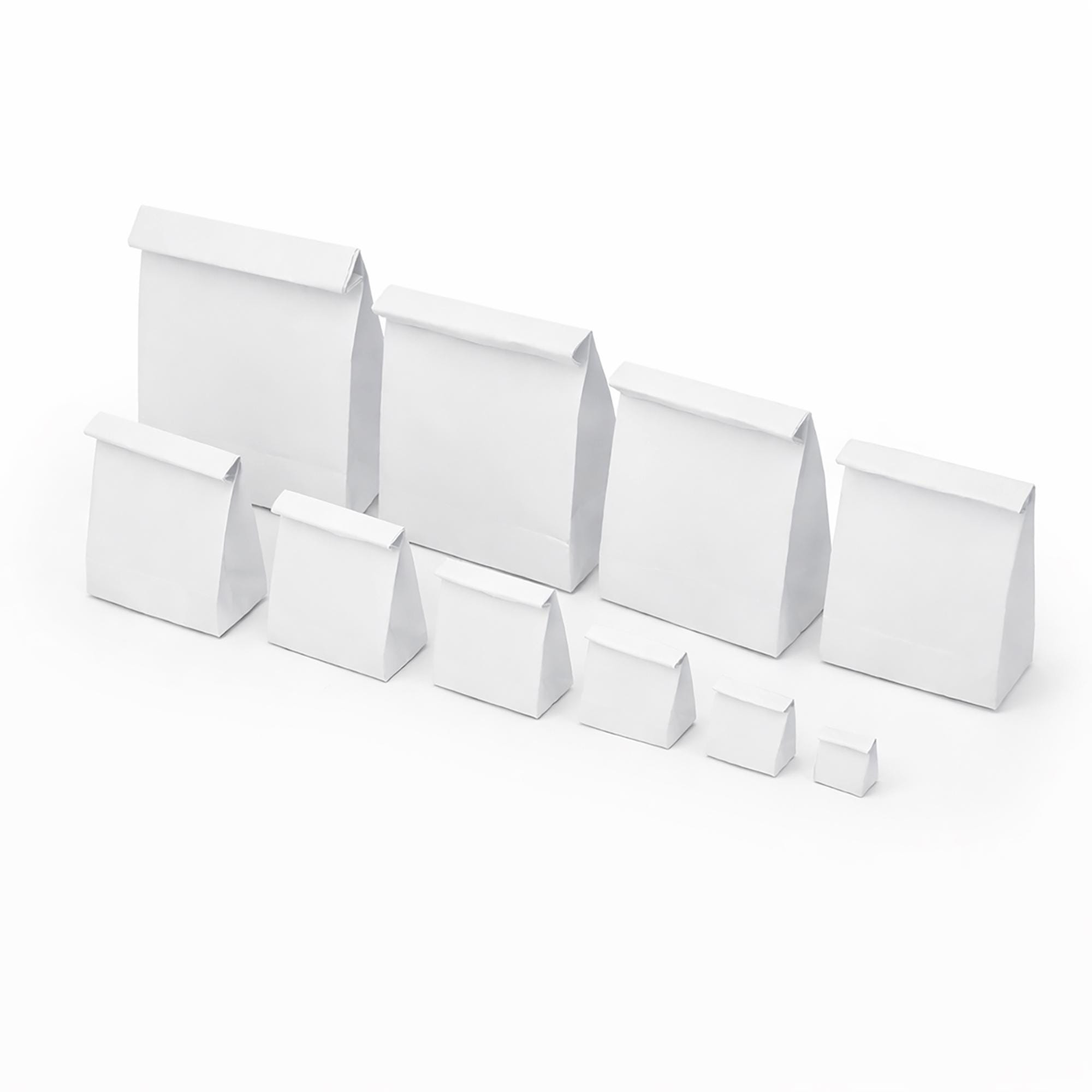 Printable Paper Bags Template, 10 Mini Grocery-style Sizes, Nesting ...