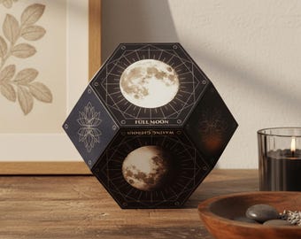 3D Moon Phase Papercraft Sculpture | Lunar Decor (PDF Kit)