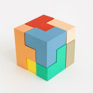 7-piece Polycube Puzzle Template | DIY Paper Craft Kit (PDF Download ...