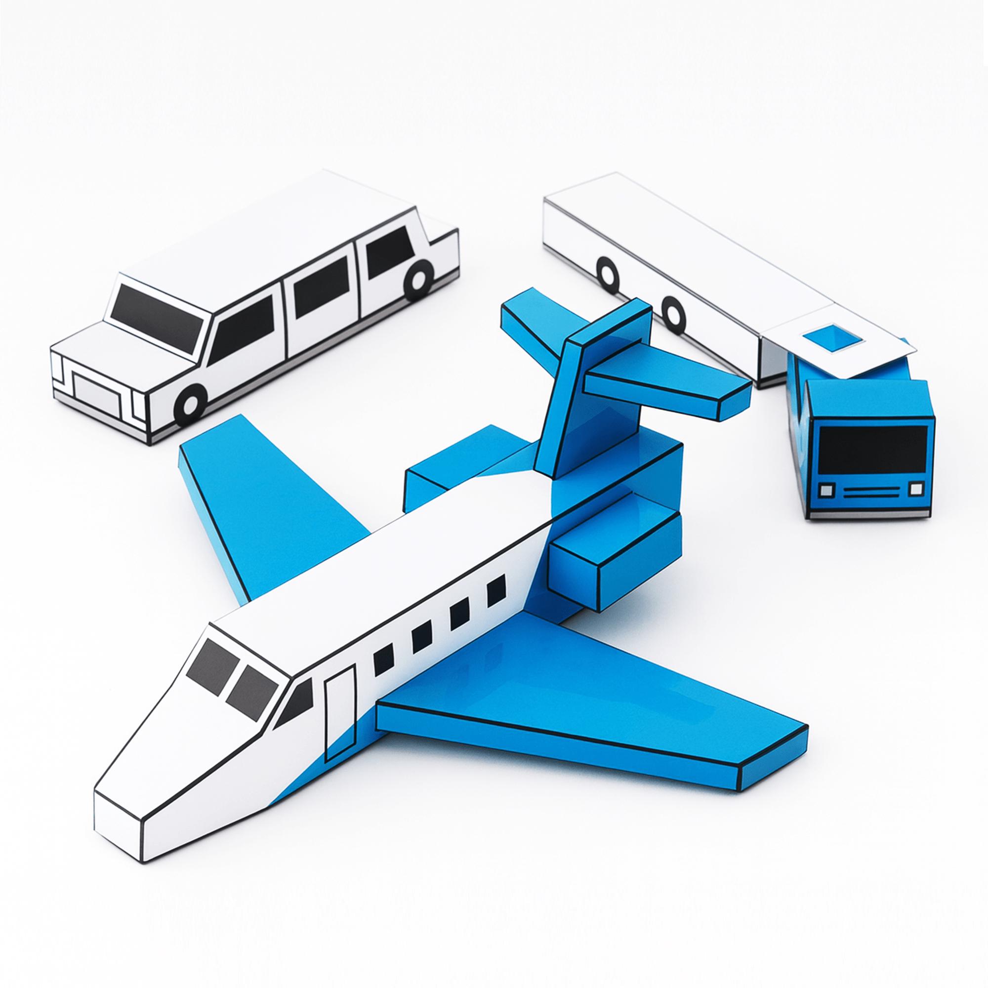 Jet Craft Activity Private Jet Papercraft Set | Kids Craft Activity (printable PDF) - Etsy