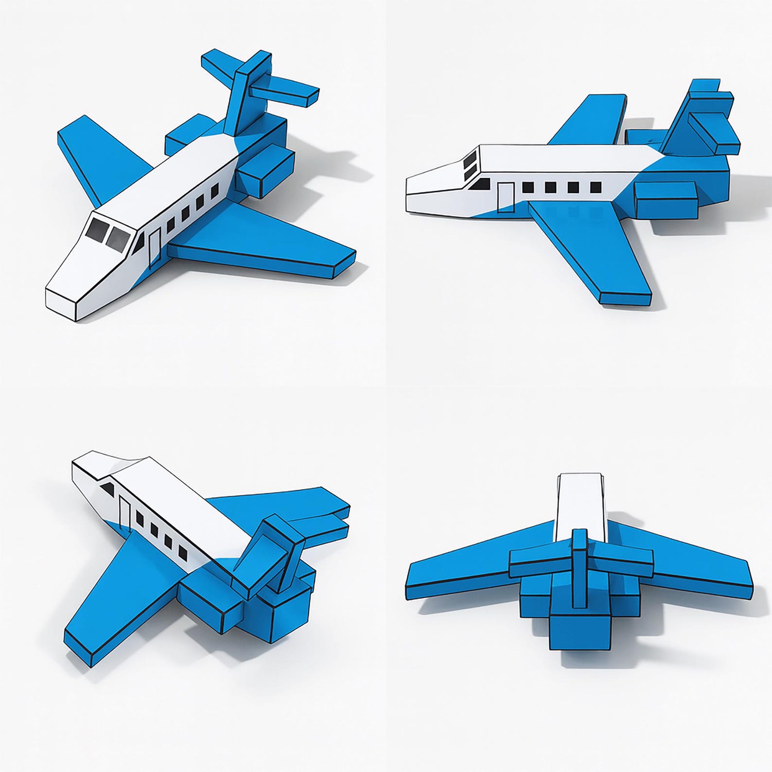 Private Jet Papercraft Set | Kids Craft Activity (printable PDF) - Etsy